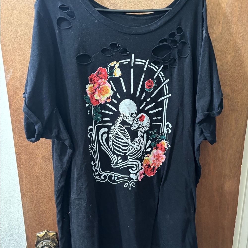 Torrid Black Relaxed Fit Tee